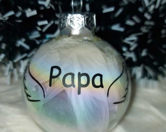 Christmas ball, Christmas tree ball, angel, dad, mom, grandma