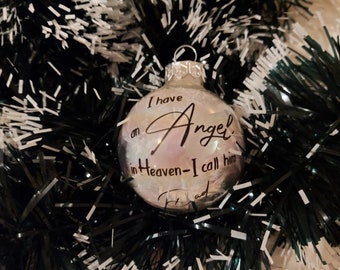 Christmas ball, Christmas tree ball, angel, dad, mom, grandma, memory ball