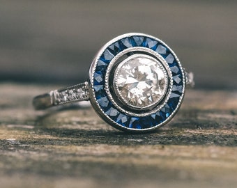 Lost Owl Sapphire Target Ring