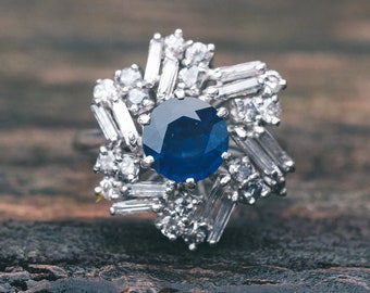 1980s Sapphire Cocktail Ring