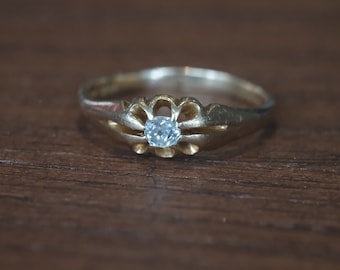 Victorian Diamond Belcher Ring