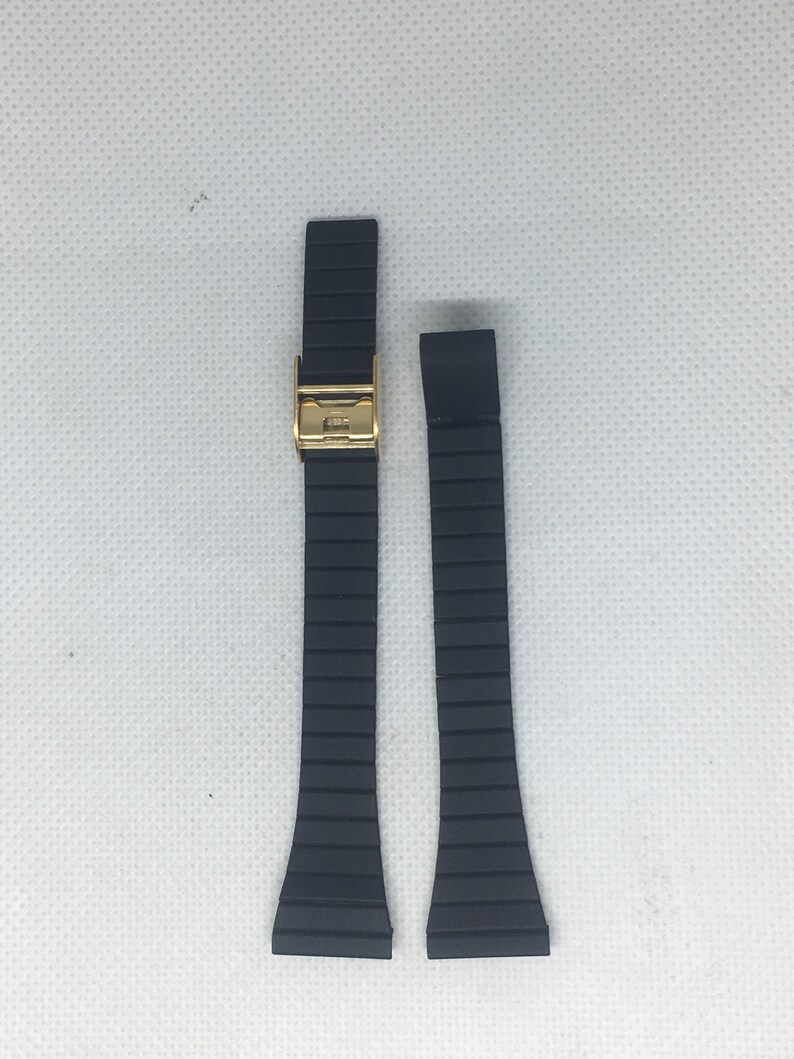 vintage original Swiss made Black metal band bracelet 10m Quality 100/% New #176#