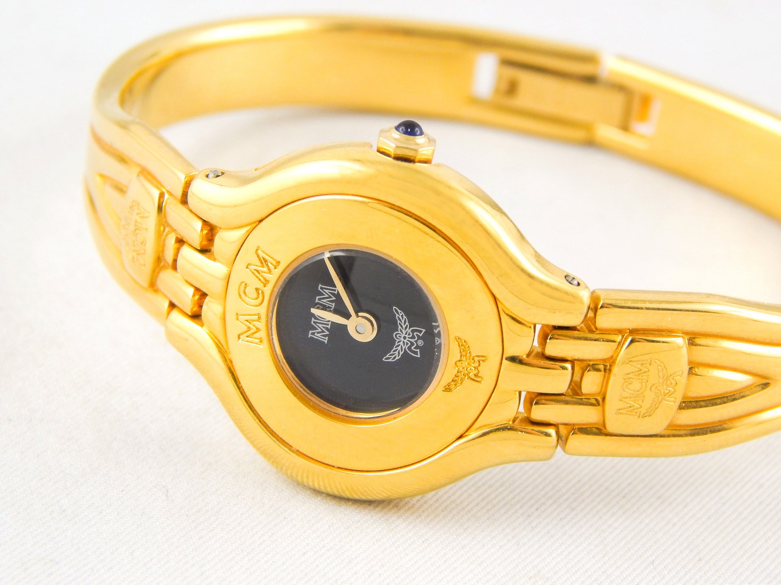 Vintage ONSA MCM Swiss watch gold color stainless steel back Etsy