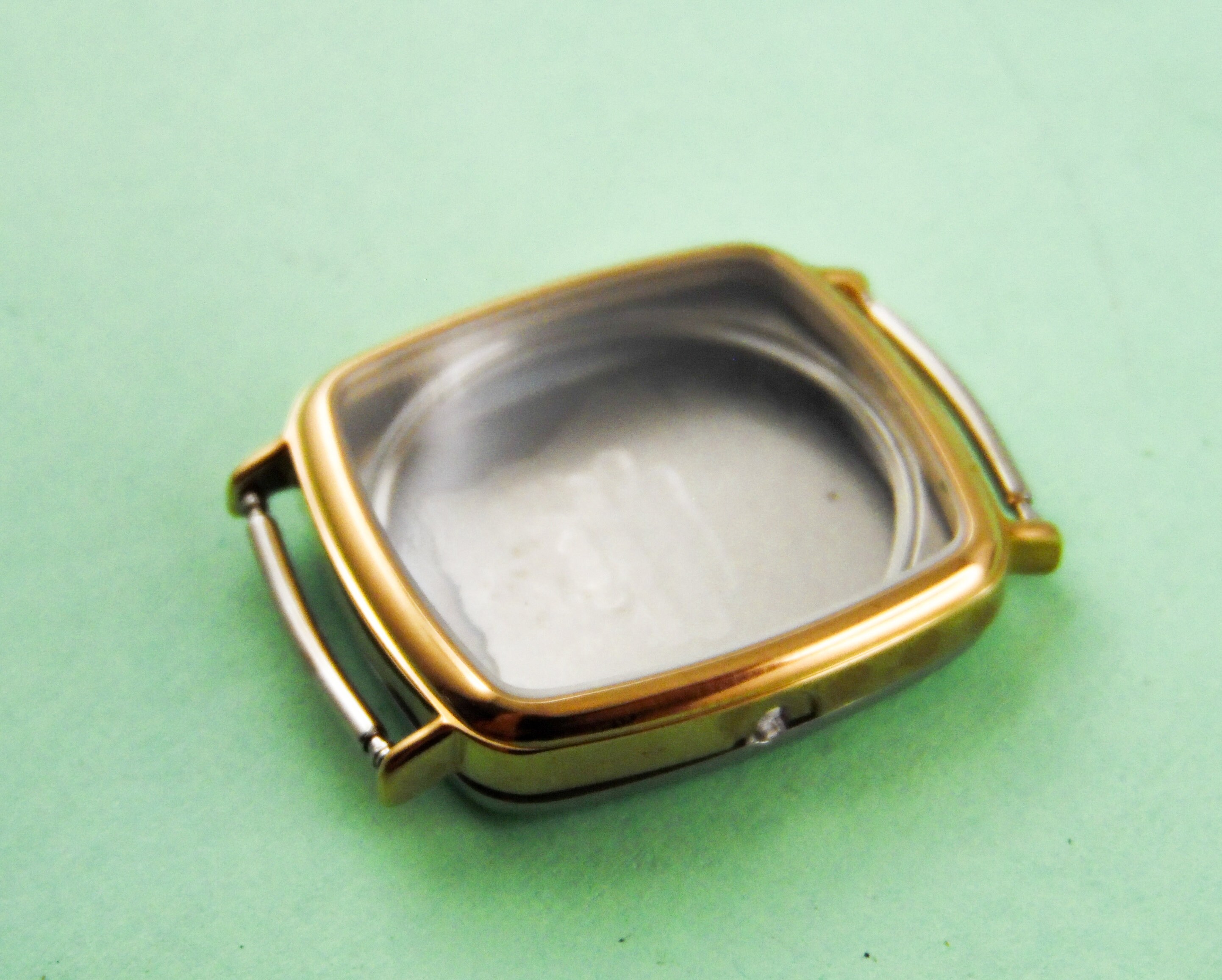 Vintage Swiss Watch Case Stainless Steel Water Resistant Etsy