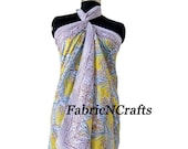 Indian cotton sarongs hand block print Bikini Cover Up Neck Scarf Plus Size Scarves 72 x 42 inch Women Beach Wear Comfort All Season Boho