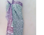 Indian cotton sarongs hand block print Bikini Cover Up Neck Scarf Plus Size Scarves 72 x 42 inch Women Beach Wear Comfort All Season Boho