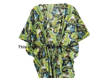 Floral Print Cotton Long Caftan, Party Wear ,Summer Dress,Indian Tunic,Maternity Gown, Beach Maxi Poncho Dress