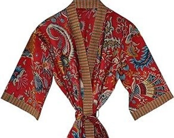 Kimono Roben aus 100% Baumwolle Schöne Baumwolle Kimono Kleid Express Lieferung Morgenmantel Baumwolle Kimono Kostenlose Lieferung Brautjungfer Geschenk Bestseller