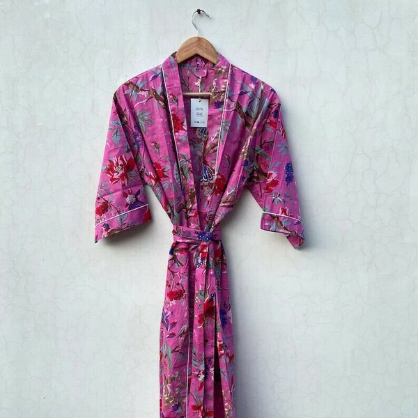 Cotton Kimono Robe - Etsy
