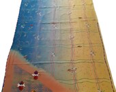 Indian Vintage Pure Crepe Silk Saree Multi Gotta Patti Floral Work Sari Craft Fabric Dressmaking,Crafting,Home decor Sari 5 Yard Fabric