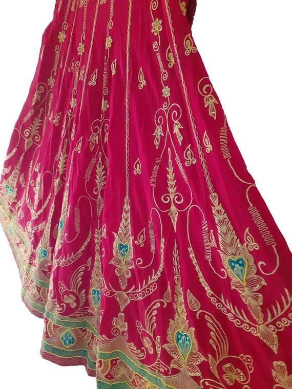 Indian Skirt Vintage Traditional Woman Wedding Le… - image 2