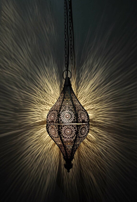Decorative Indoor Ceiling Lighting Metal Pendant Lamp Moroccan Etsy