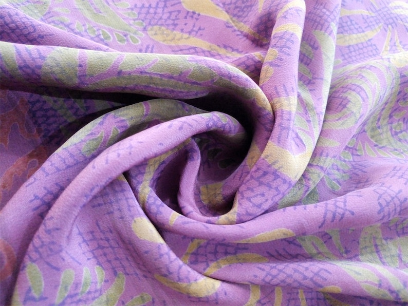 Indian Vintage 100/% Pure Crepe Silk Sari Multi color Floral Printed Saree Crafting 5 Yard Dressmaking Sari Fabric