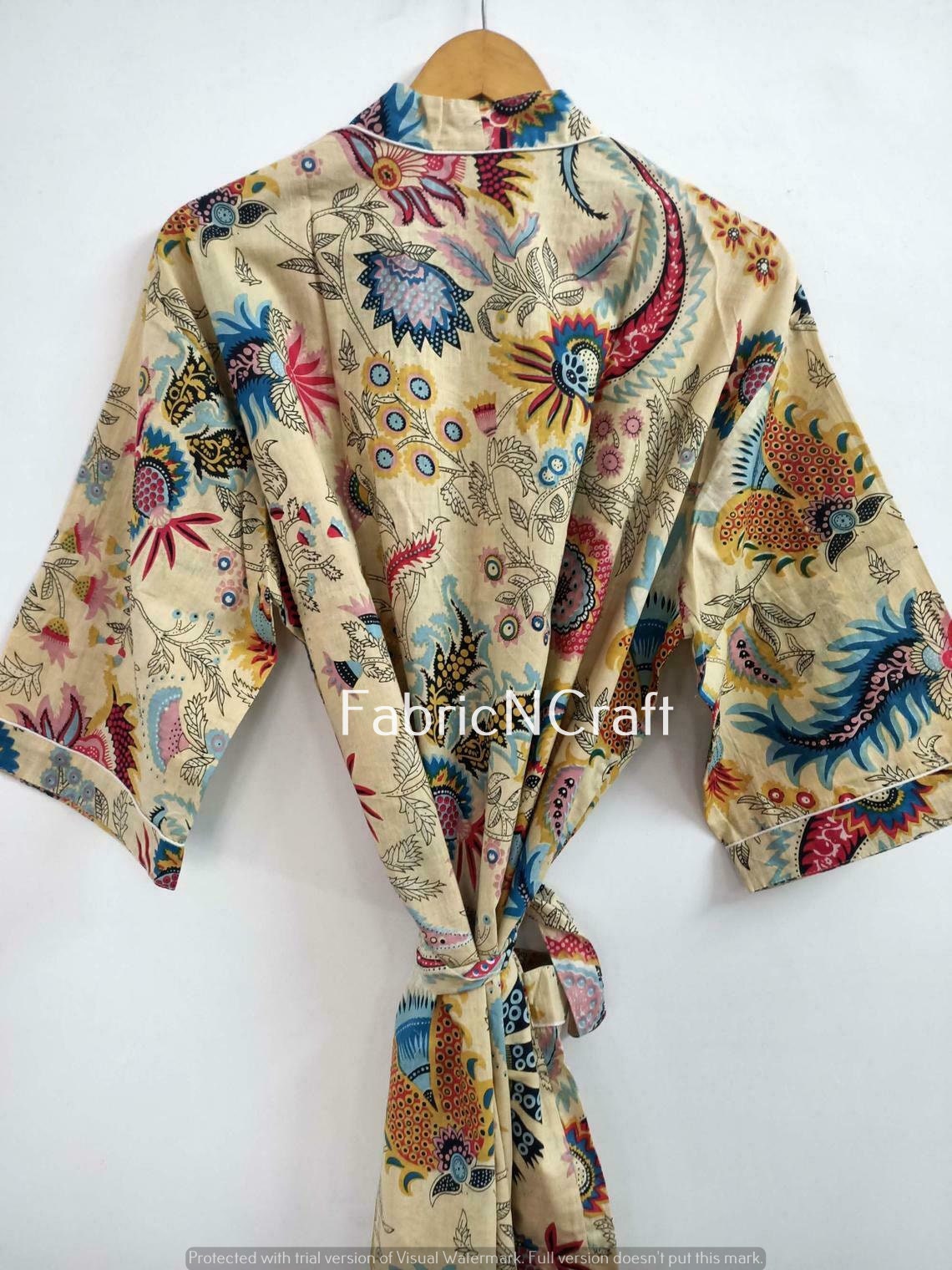 Cotton Kimono Robes Print Kimono Soft and Comfortable Bath - Etsy