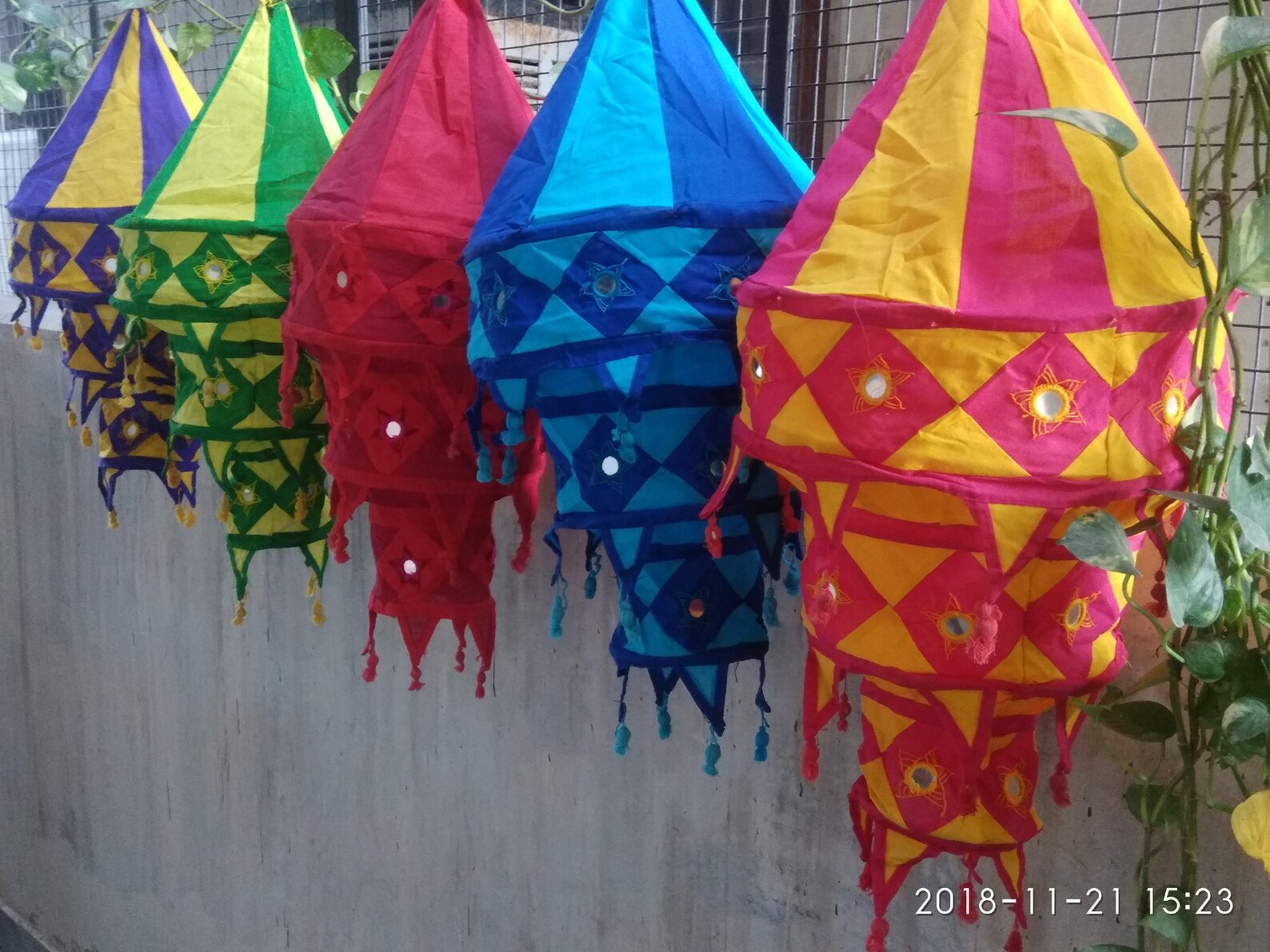 Indian Handmade Decorative Lamp Shade Cotton Fabric Lanterns Etsy