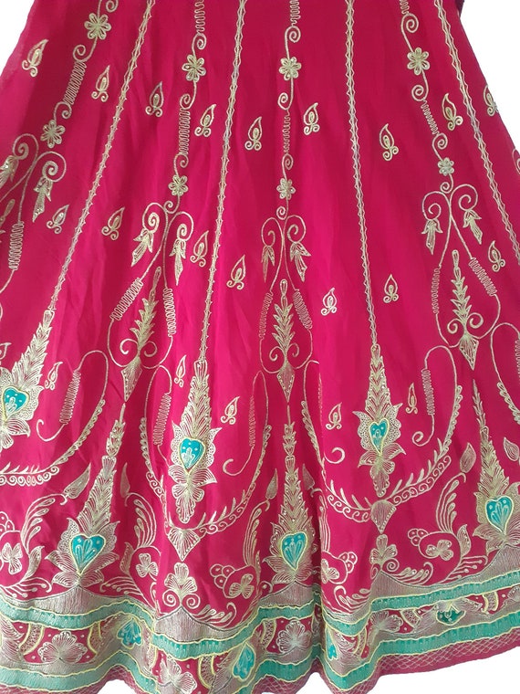 Indian Skirt Vintage Traditional Woman Wedding Le… - image 3