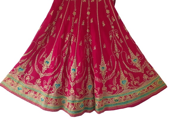 Indian Skirt Vintage Traditional Woman Wedding Le… - image 6