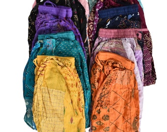 Sarouel en patchwork avec poches, sarouel hippie bohème en rayonne, pantalon d'été, sarouel unisexe super confortable avec poche