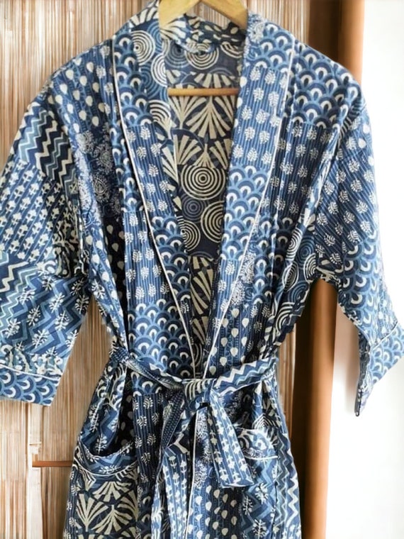 Handmade Cotton Kimono Robe,womens Kimono Robe, Womens Dressing Gown,  Vintage Style, Peacock Design, Gifts for Her,unique Gift - Etsy