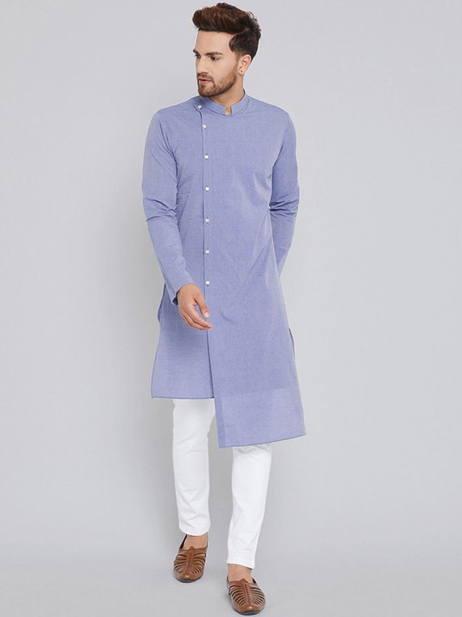 Indian Cotton Shirts Top Shirt Solid Kurta Indian Kurta Indian Etsy