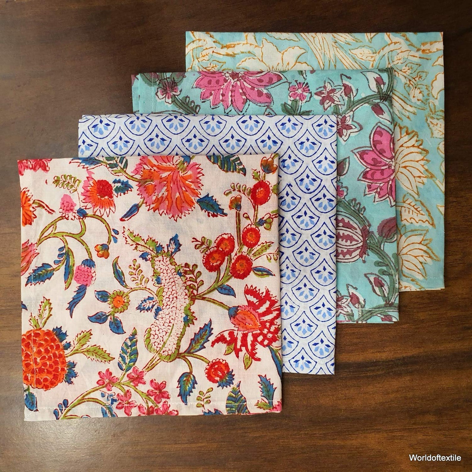 Wholesale Lot Of Napkins setHand printed Napkins for Home Etsy