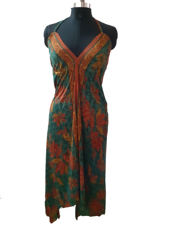 10 Pcs of Vintage Recycle Sari Silk Maxi Beach Sundress Boho | Etsy