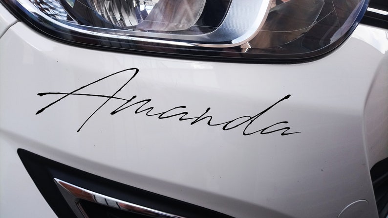 Personalised Car Sticker Vehicle Custom Name Text Website ...