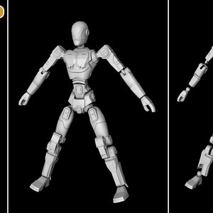 STL Files of Articulated Action Figure / 3D Print Droid - Etsy