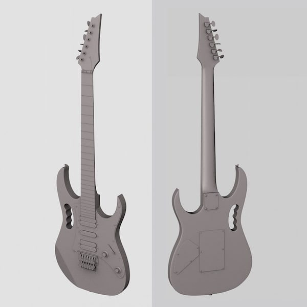 3D Print Stl File Ibanez Electric Guitar