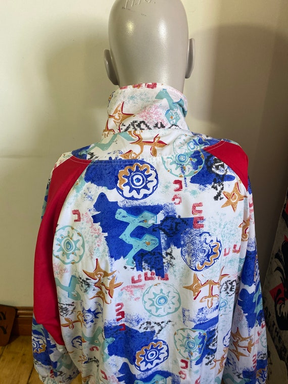 1980s Patterned Shell suit Jacket by Etirel sized 42 - Gem
