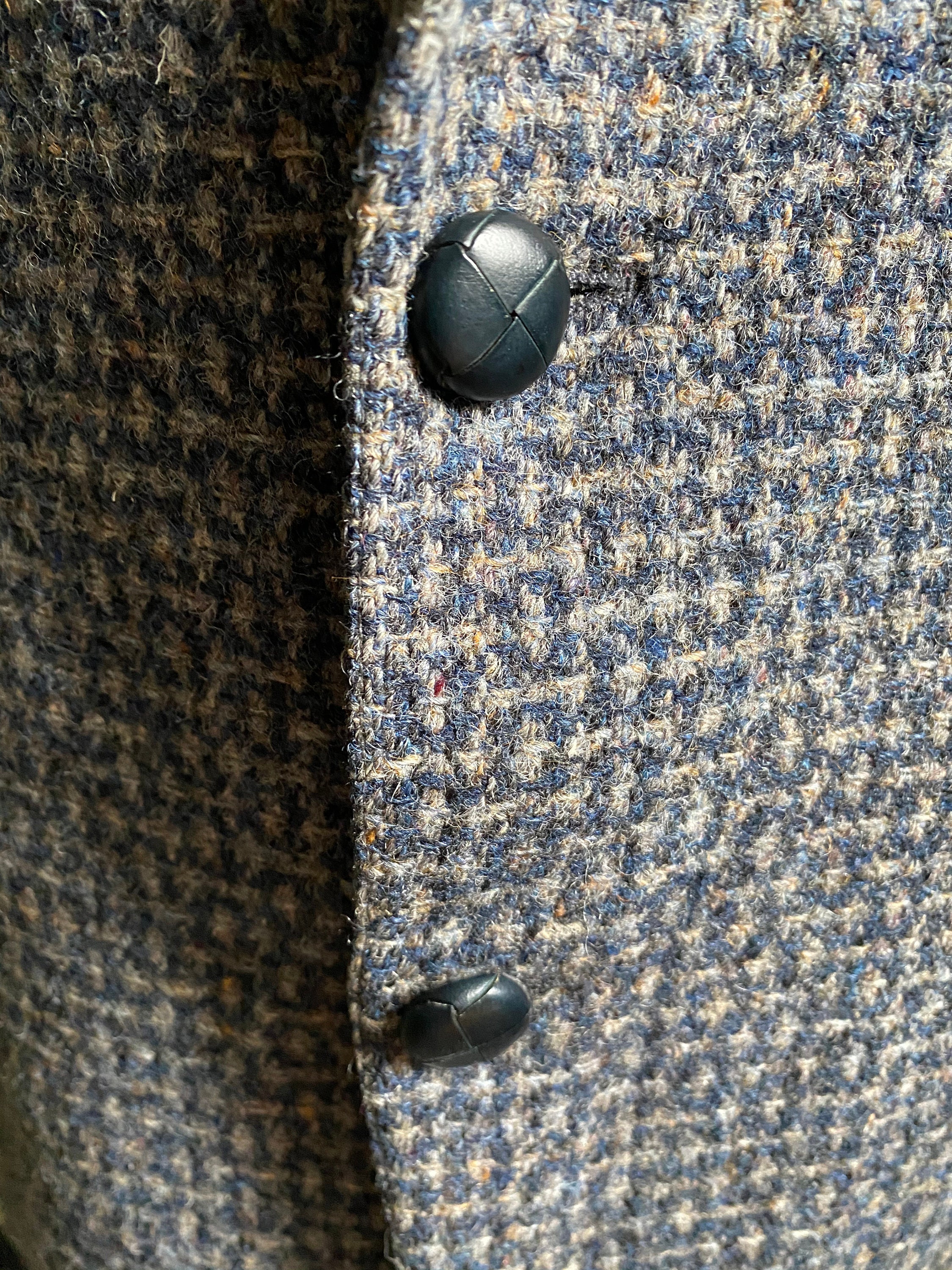 Vintage Harris Tweed Jacket Blazer in Blue and Grey Tweed for - Etsy