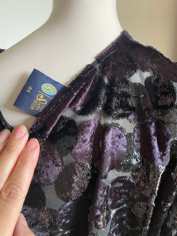 1980s Jacket / Cover up in sheer, velvet and shiney c… Gem