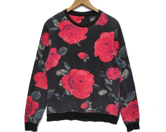 rose print sweater