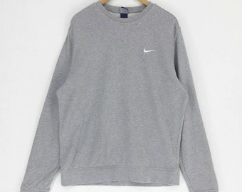 nike repeat pack logo taping crew neck sweat in grey