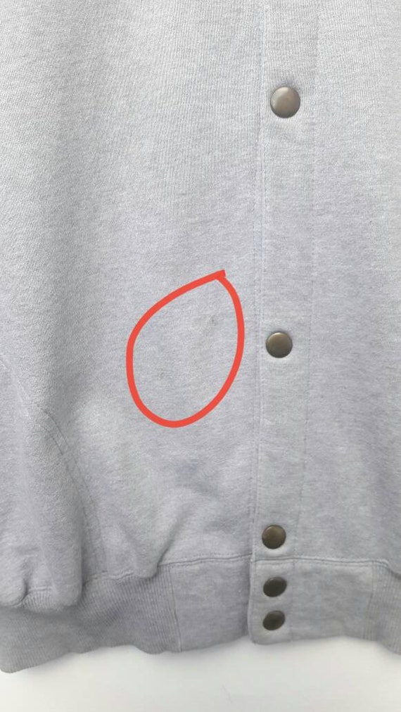 RARE! CHAMPION Button up Sweatshirt Embroidery Logo Sweater
