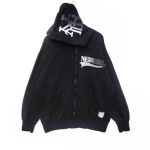 NEIGHBORHOOD SKATE パーカー セーター ジッパー プルオーバー 特大サイズ ブラックカラー ジッパー ドープ ストリートウェア スケートボードウェア