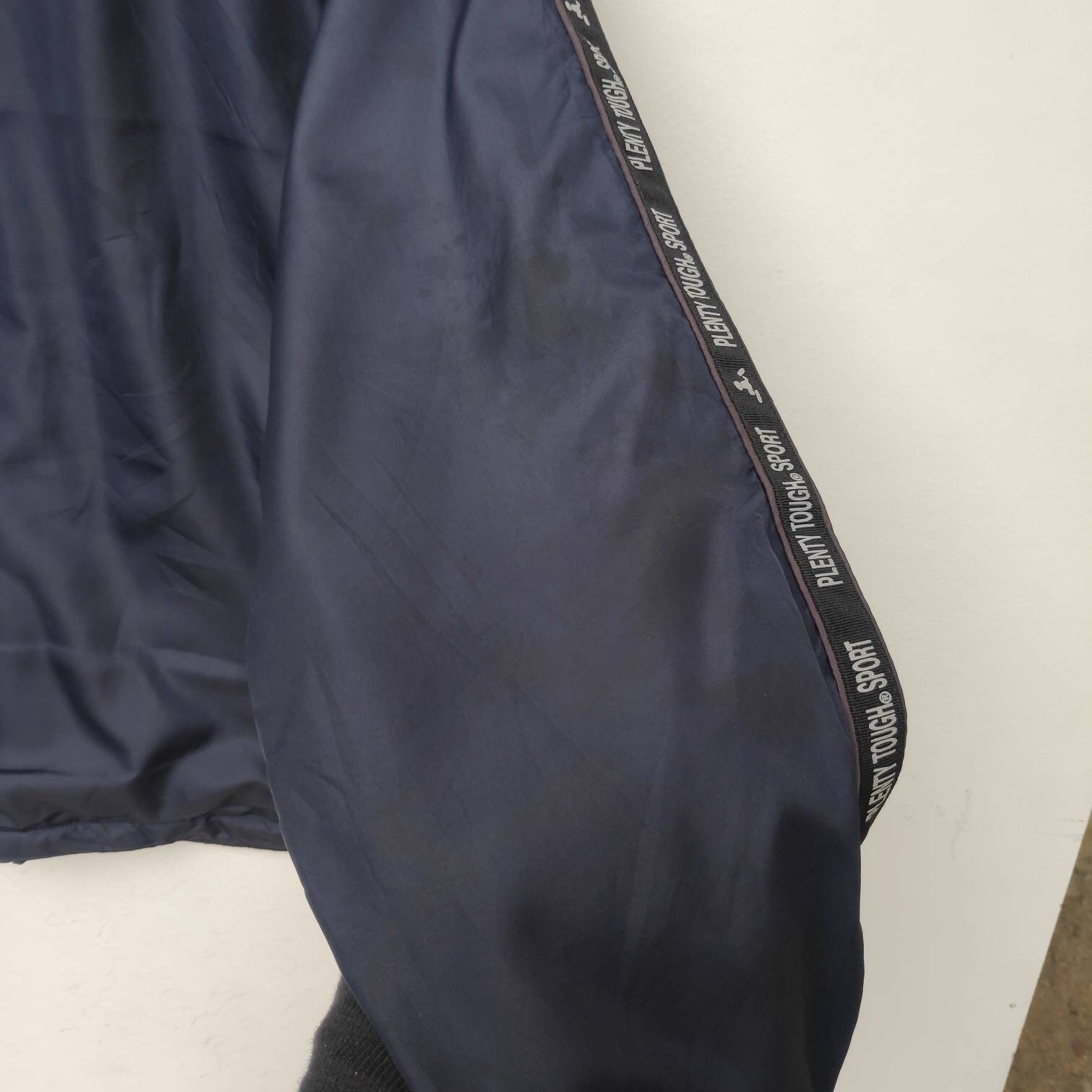Vintage Plenty Tough Sport Windbreaker Light Jacket Dark Blue 