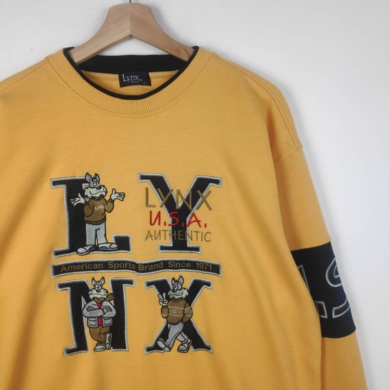 Vintage LYNX USA Sweatshirt Sweater Pullover Crew… - image 3