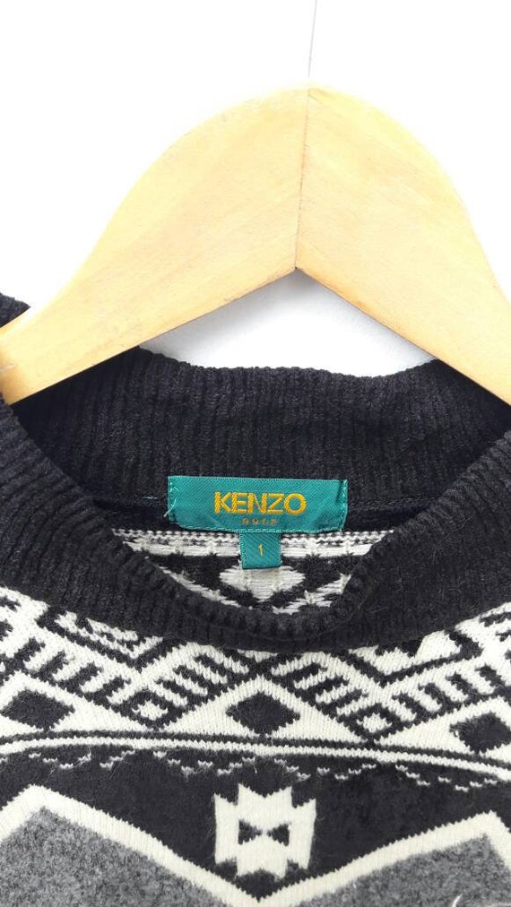 希少 90's vintage KENZO GOLF 幾何学柄 スウェット 短丈 希少 90's vintage KENZO GOLF 幾何学柄 スウェット 短丈