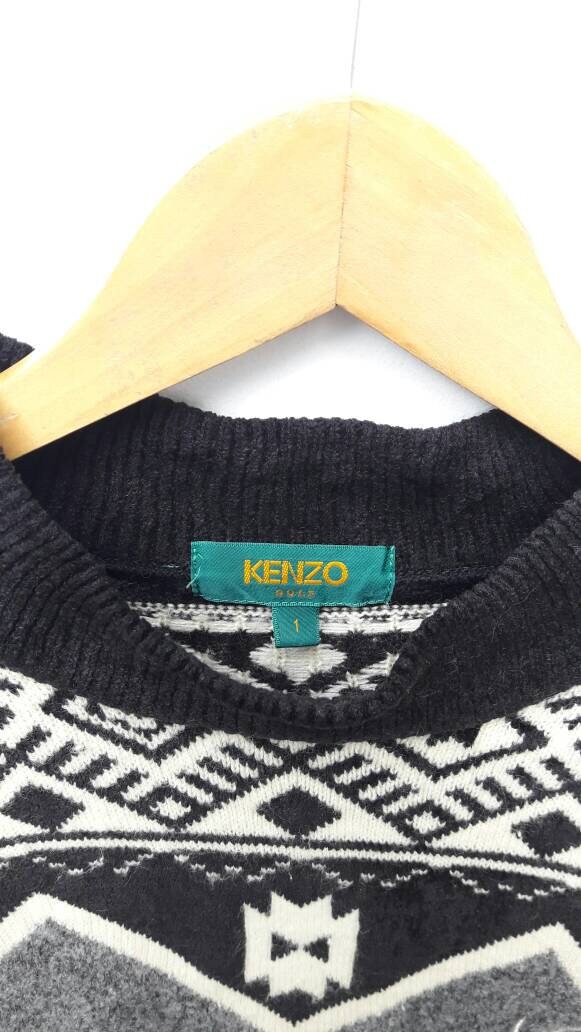トップス KENZO GOLF sweat trainer tops M Vintage Kenzo Golf White Half Zipper Sweater Large Kenzo