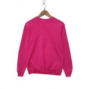 Plain Pink Sweatshirt Sweater Pullover Crew Neck Long Sleeve Small Size Streetwear Sportswear Hip Hop Swag Rap Tee Pastel light colour