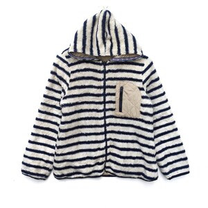 REVERSIBLE STRIPE Hoodie Sweater Full Zipp Medium Size Hip Hop Swag Streetwear Light Jacket Full Zip Fluffy Cream Beige Colour Fleece
