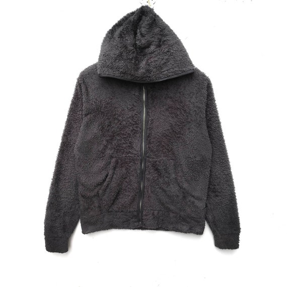 RODEO CROWN Wide Bowl Fleece Hoodie Sweatshirt Sweater Pullover Jumper Zipper Hip Hop Swag Streetwear Medium Size Dark Gray Fluffy Jacket Etsy