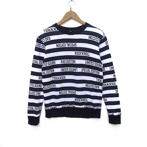 RAD CUSTOM Special Edition Sweatshirt Sweater Pullover Jumper Long Sleeve Crewneck Shirt Streetwear Large Small Size Black White Rock n Roll