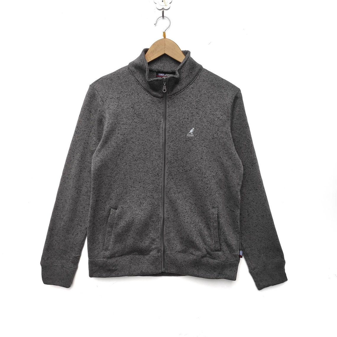 KANGOL SPORT Fleece Jacket Sweater Pullover Jumper Medium Size Etsy