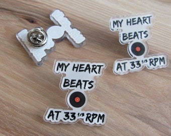 My Heart Beats bei 33 1/3 RPM Vinyl Lover Pin