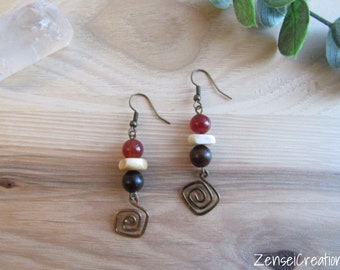 Bronze Boho Inspired Earrings
