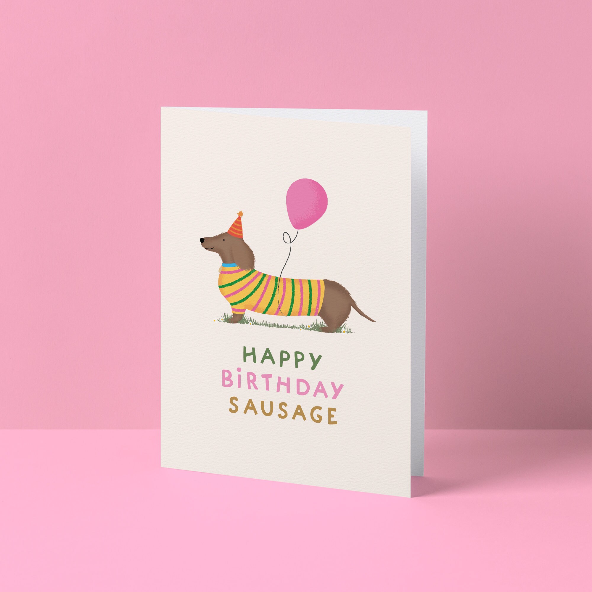 Birthday Sausage Dog Cute Birthday Card With Dachshund Illustration - Etsy