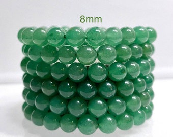 Grade A++ Green Aventurine Crystal Bead Bracelet Genuine Green Aventurine Bracelet, Healing Crystals, Gift for Men & Women Gift For Her