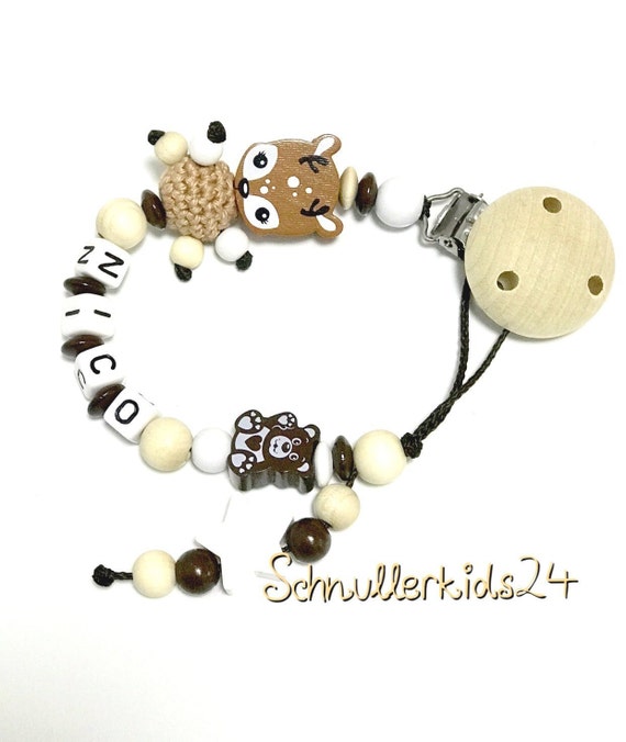 Schnullerkette mit Namen Junge Babygeschenk Geburt